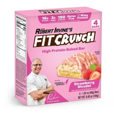 Fitcrunch Strawberry Strudel Nutrition Bars
