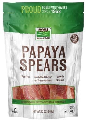 Now Foods Papaya Spears No Sulfur  