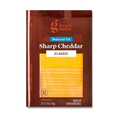 Reduced Fat Sharp Cheddar Deli Sliced Cheese  Good &#38; Gather&#8482;