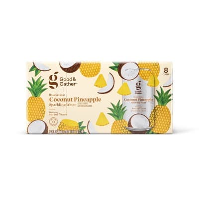 Coconut Pineapple Sparkling Water - Oz Cans - Good & Gather&#8482;