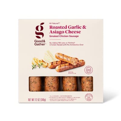 Roasted Garlic &#38; Asiago Cheese Chicken Sausage  Good &#38; Gather&#8482;