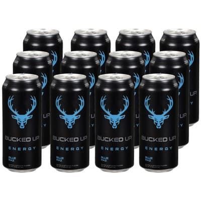 Bucked Up Blue Raz Energy Drink