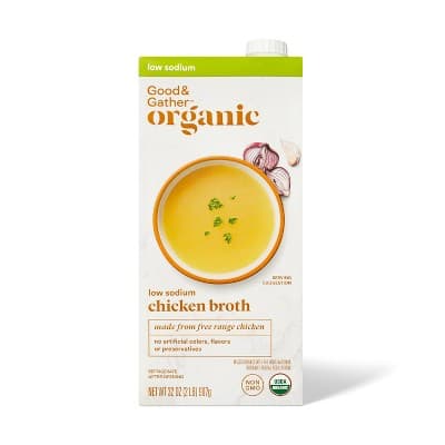 Organic Low Sodium Chicken Broth -  Good &#38; Gather&#8482;