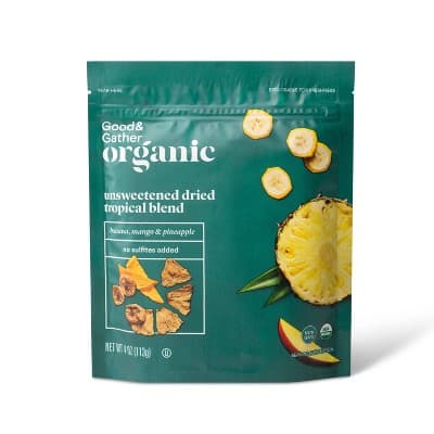 Organic Dried Unsweetened Tropical Blend - Banana, Mango &#38; Pineapple - Good &#38; Gather&#8482;