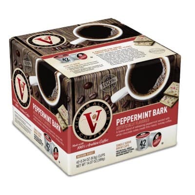 Victor Allen'S Coffee Peppermint Bark Flavored Single Serve Coffee