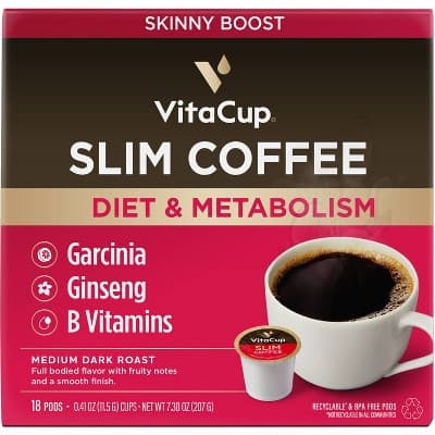 Vitacup Slim Diet &#38; Metabolism Medium Roast Coffee - Single Serve