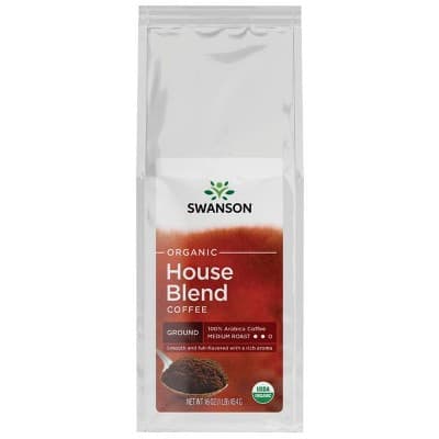 Swanson Organic House Blend Ground Coffee - Medium Roast Pkg