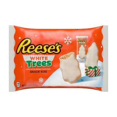 Reese&#39;S White Creme Peanut Butter Trees Holiday Snack Size