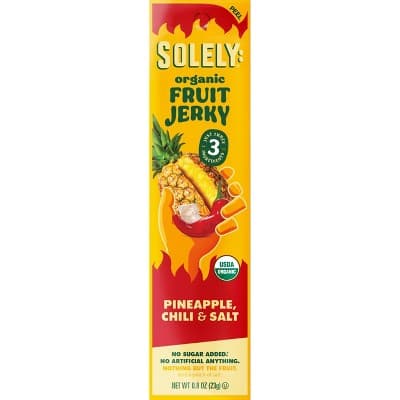 Solely Organic Pineapple With Chili And Salt Fruit Jerky