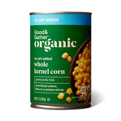 Organic No Salt Added Whole Kernel Corn - Good &#38; Gather&#8482;