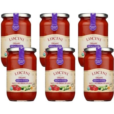 Lucini Organic Sensitive Sauce With No Onions Or Garlic