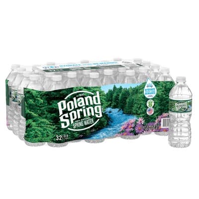 Poland Spring 100% Natural Spring Water - Oz Bottles
