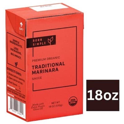 Born Simple Premium Organic Marinara Pasta Sauce