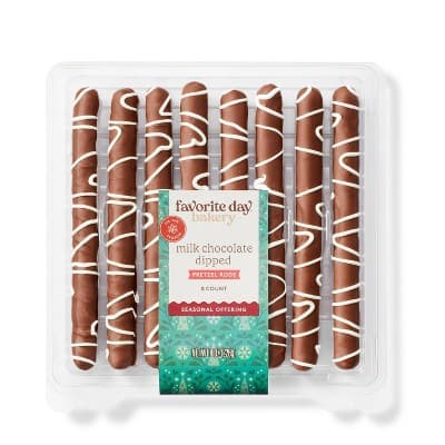 Holiday Milk Chocolate Pretzel Rods  Favorite Day™