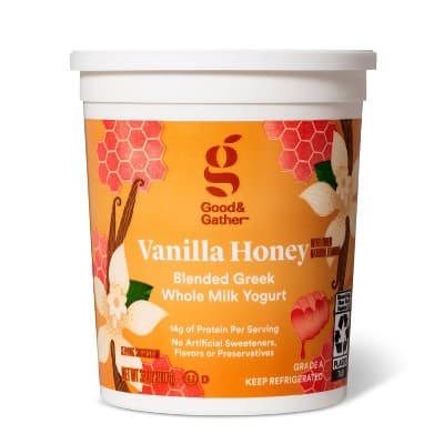 Vanilla Honey Blended Greek Whole Milk Yogurt - Good &#38; Gather&#8482;