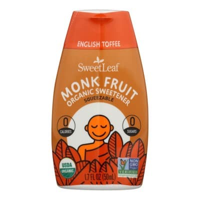 Sweet Leaf Sweetleaf Organic Monk Fruit Liquid English Toffee