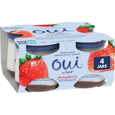 Oui By Yoplait Strawberry Flavored French Style Yogurt - Jars