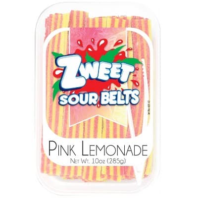 Zweet Sour Belts Pink Lemonade Candy