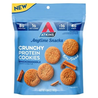 Atkins Crunchy Protein Cookies - Snickerdoodle - 1Bag