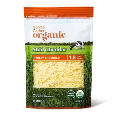 Organic Finely Shredded Mild Cheddar Cheese - Good &#38; Gather&#8482;
