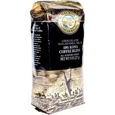 Royal Kona Chocolate Macadamia Nut Light Roast Ground Coffee