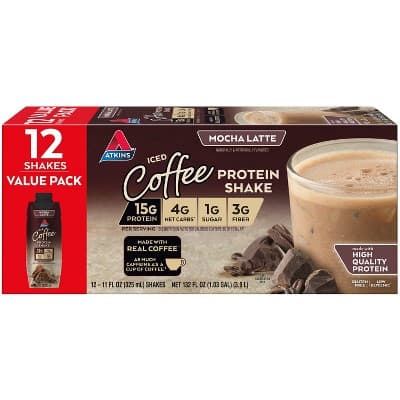 Atkins Mocha Latte Iced Coffee Protein Shake