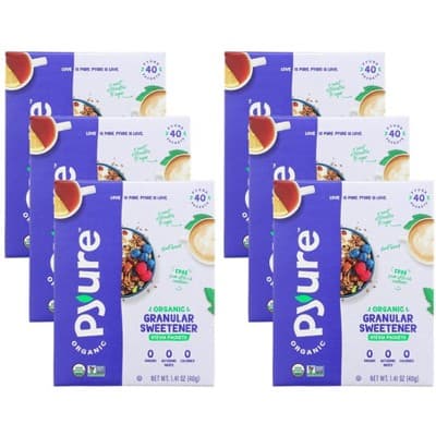 Pyure Organic Granular Stevia Sweetener Packets
