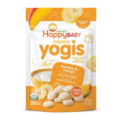 Happybaby Organic Yogis Banana &#38; Mango Freeze-Dried Yogurt &#38; Fruit Baby Snacks