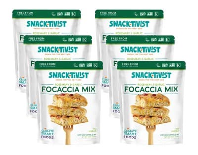 Snacktivist Rosemary Garlic No Knead Focaccia Mix