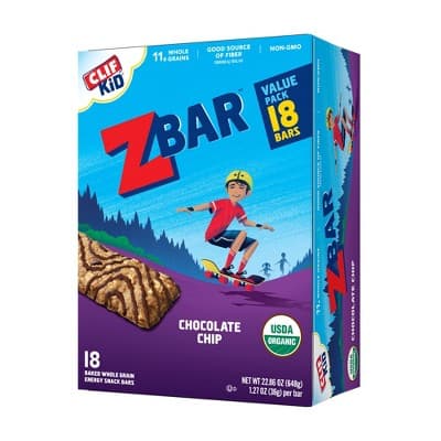 Clif Kid Zbar Organic Chocolate Chip Snack Bars