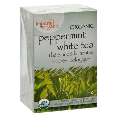 Uncle Lee'S Tea Imperial Organic Peppermint White Tea -18 Bags