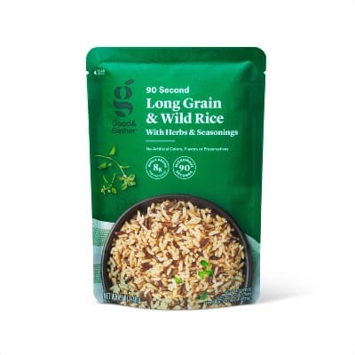 90 Second Long Grain & Wild Rice With Herbs & Seasonings Microwavable Pouch - Good & Gather™