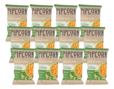 Pipcorn Cheddar Jalapeno Cheese Balls