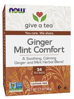 Now Foods Ginger Mint Comfort Tea  -  24 Bags