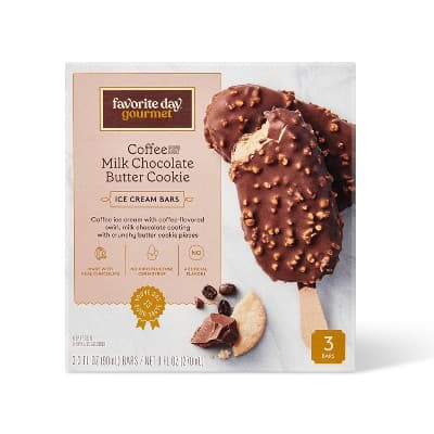 Coffee Ice Cream With Coffee Sauce And Milk Chocolate Butter Cookie Bar - Favorite Day&#8482;