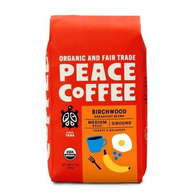 Peace Coffee Organic Fair Trade Birchwood Blend Medium Roast Ground Coffee