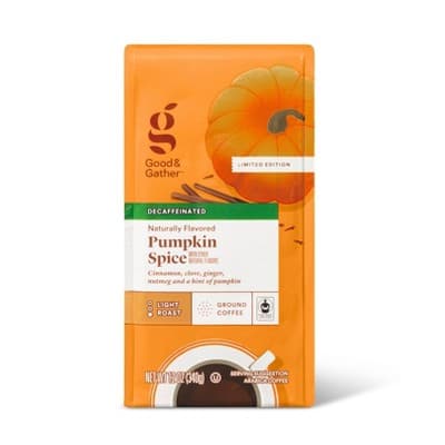Naturally Flavored Pumpkin Spice Light Roast Ground Coffee - Decaf - Good & Gather