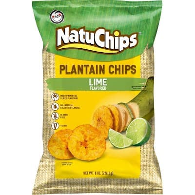 Natuchips Plantain Chips Lime Flavored