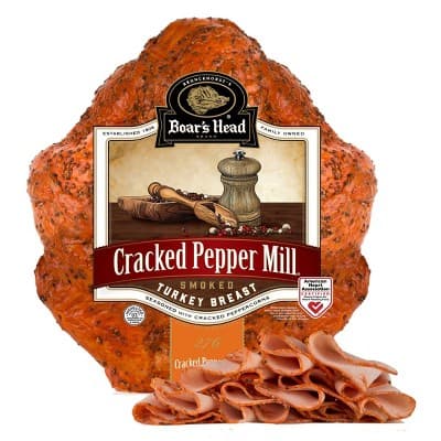 Boar&#39;S Head Cracked Pepper Mill Smoked Turkey - Deli Fresh Sliced - Price Per