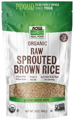 Now Foods Organic Sprouted Brown Rice  - Oz Bag