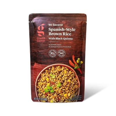 90 Second Spanish-Style Brown Rice With Black Quinoa Microwavable Pouch - Good &#38; Gather&#8482;