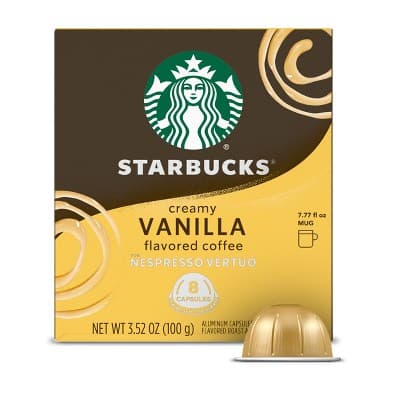 Starbucks By Nespresso Vertuo Line Pods - Light Roast Coffee - Creamy Vanilla