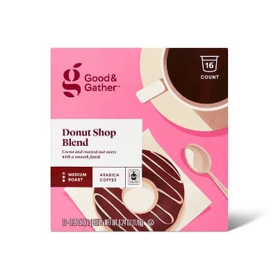 Donut Shop Medium Roast Single Serve Pods - Good & Gather