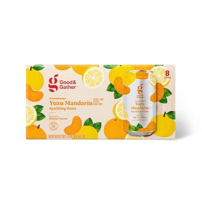 Yuzu Mandarin Sparkling Water - Oz Cans - Good &#38; Gather&#8482;