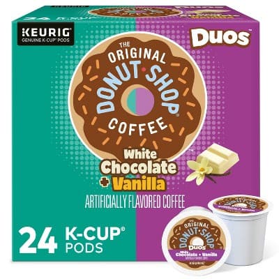 The Original Donut Shop Duos White Chocolate And Vanilla Medium Roast Coffee - Keurig K-Cup