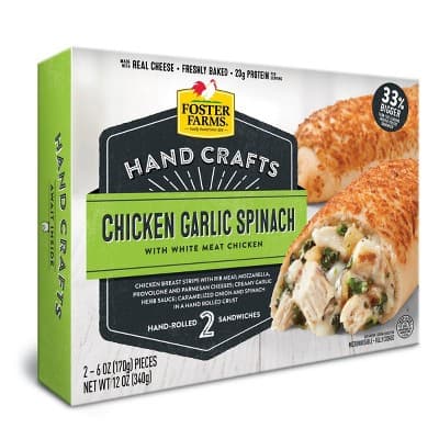 Foster Farms  Hand Crafts Chicken Garlic Spinach Sandwich
