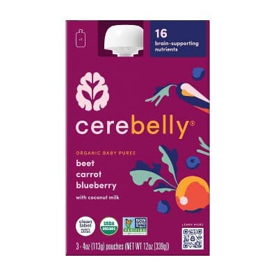 Cerebelly Organic Beet Carrot Blueberry Baby Food