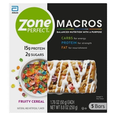 Zone Perfect Macros Fruity Cereal Nutrition Bars