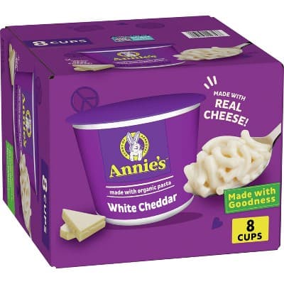 Annie'S White Cheddar Macaroni & Cheese Microwavable Cups