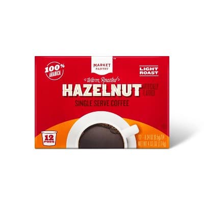 Hazelnut Light Roast Coffee - Single Serve Pods - Market Pantry&#8482;